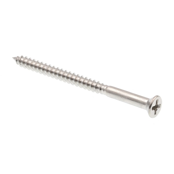 Prime-Line Wood Screw Flat Head, Phillips Drive No. 6 X 2in Grade 18-8 Stainless Steel 15PK 9034866 - main
